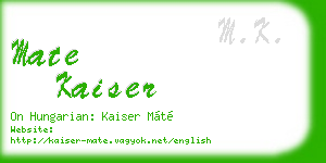 mate kaiser business card